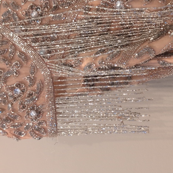 Mac Duggal military style fringe sheath gown size 6 - Picture 7 of 12